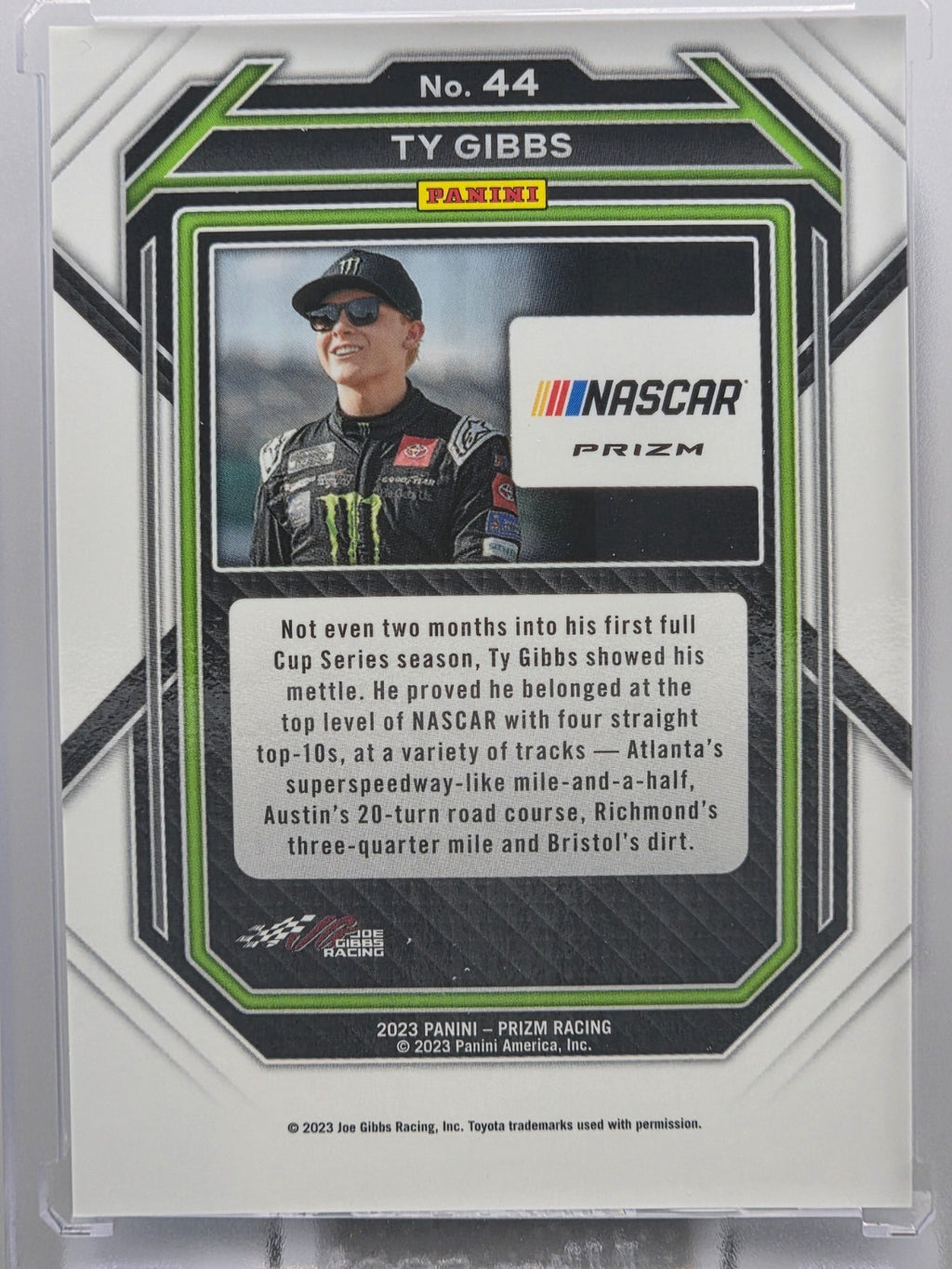 2023 Prizm Racing - Ty Gibbs - Blue & Carolina Blue Hyper Prizm - #44
