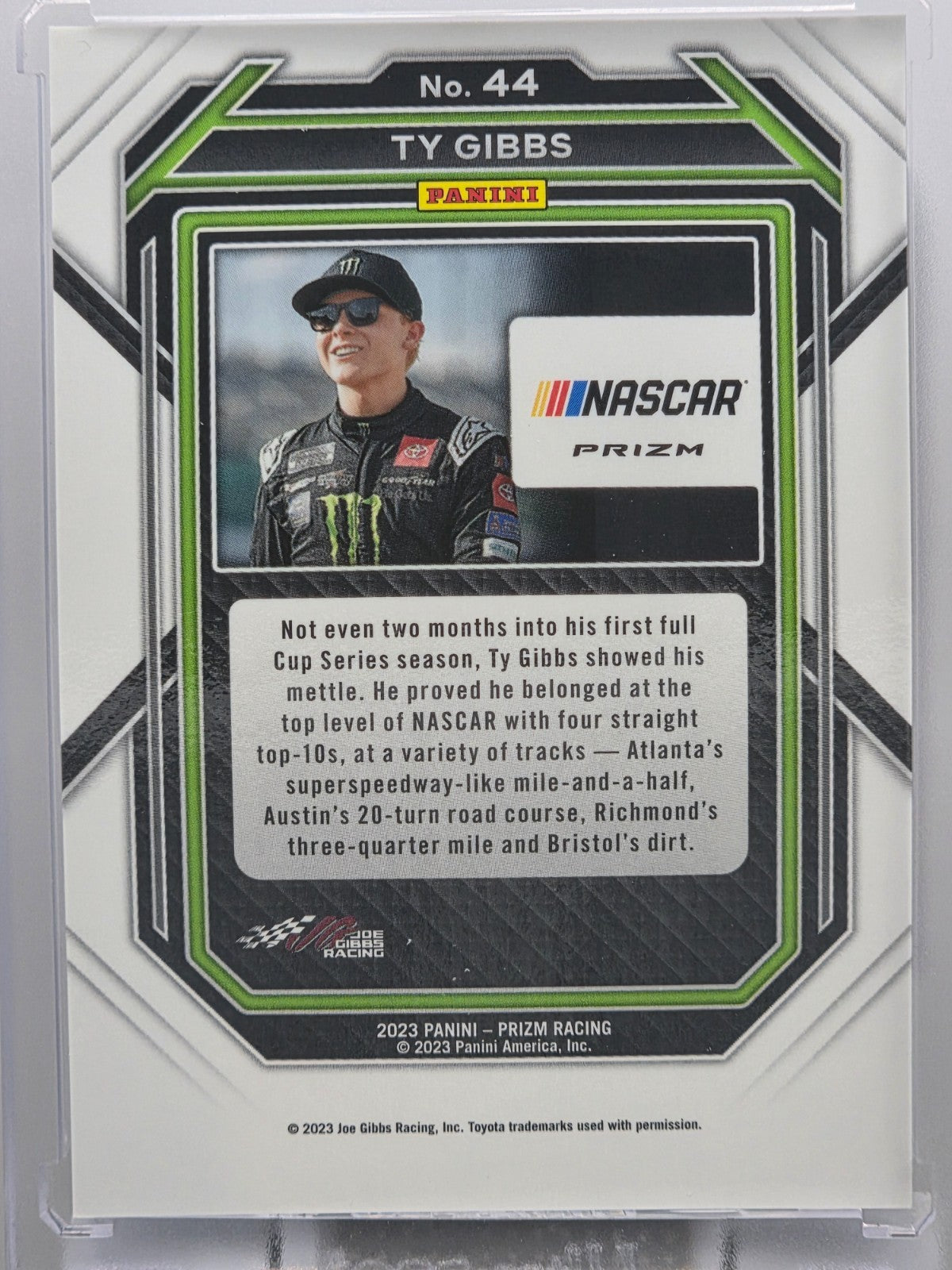 2023 Prizm Racing - Ty Gibbs - Blue & Carolina Blue Hyper Prizm - #44
