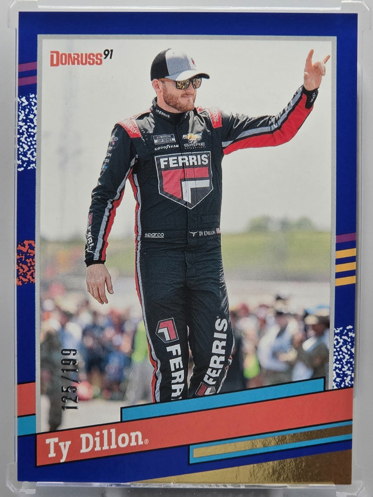 2024 Panini Donruss   Ty Dillon   Throwback Blue /199   #124   Buy 3 Get 10