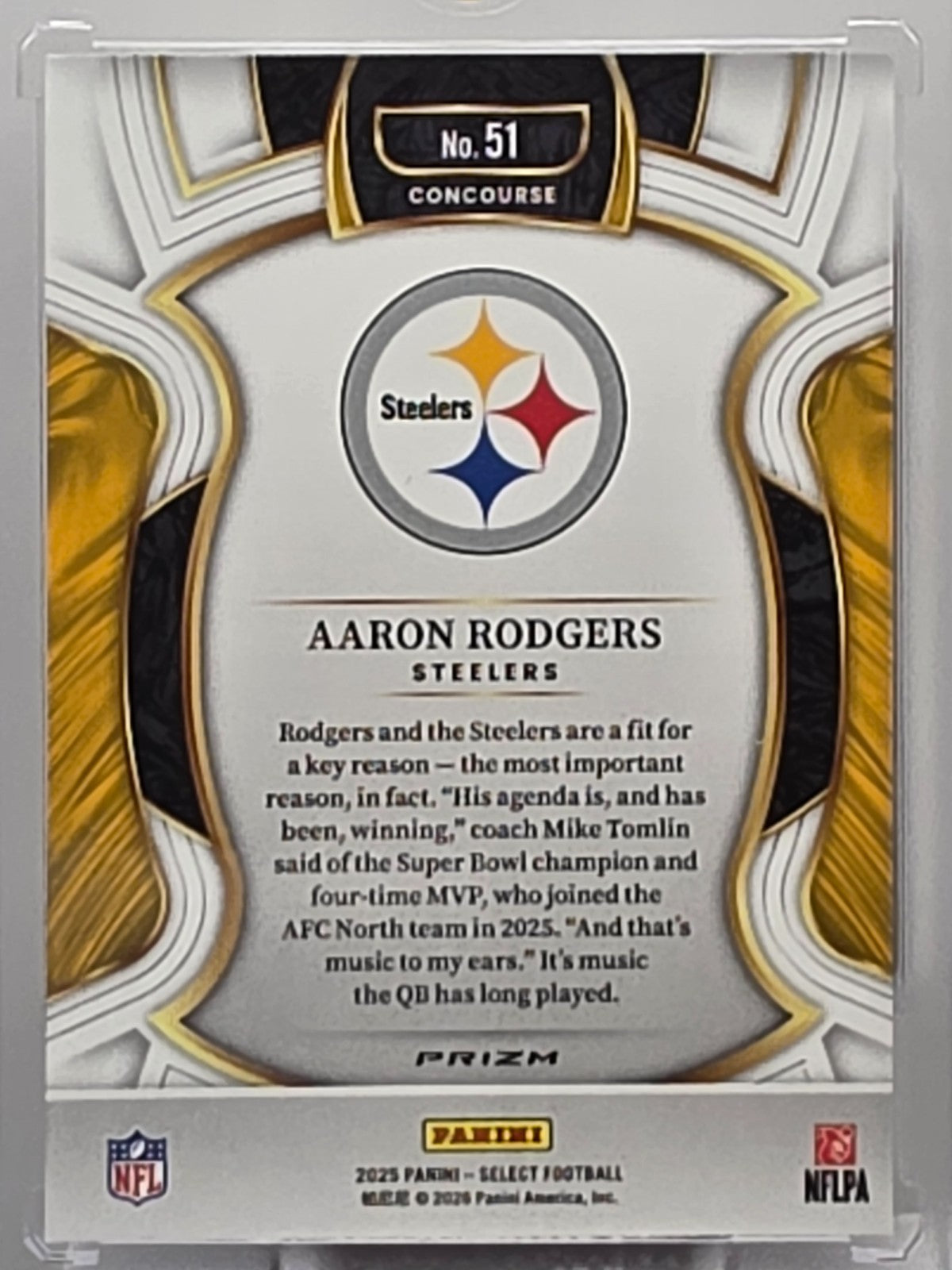 2025 Panini Select - Aaron Rodgers - Silver/Holo - #51 **Buy 3 Get 1**