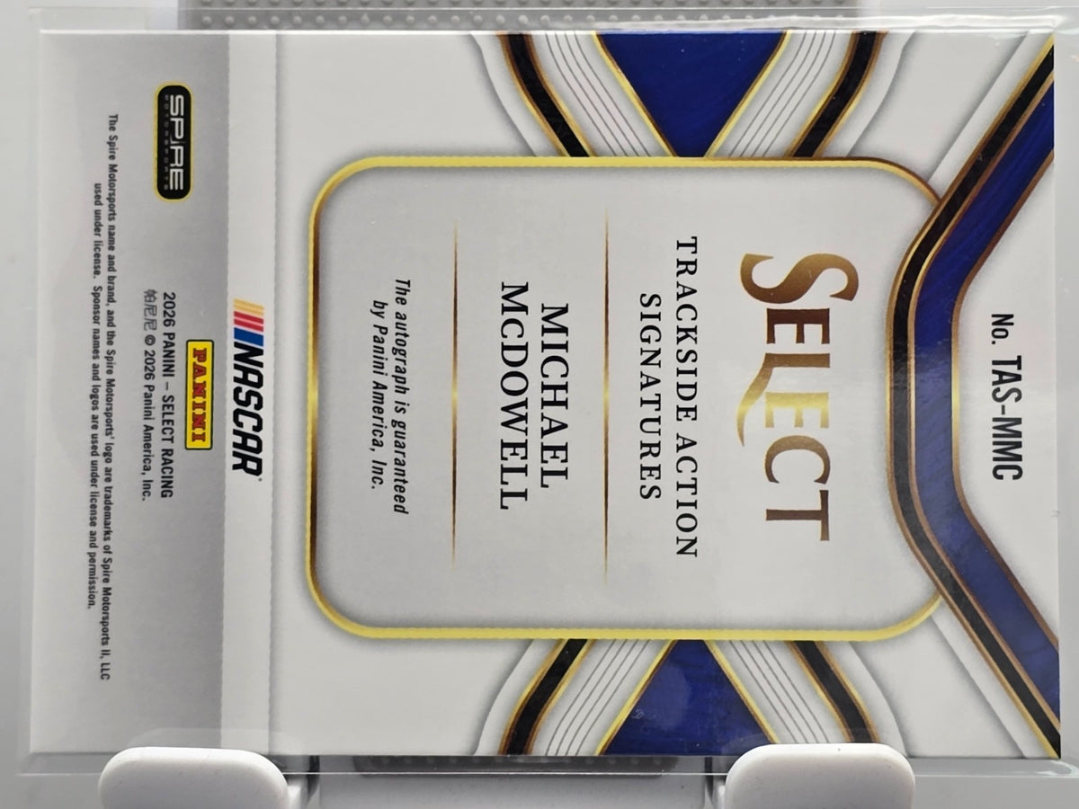 2026 Select Trackside Action Signature - Micheal McDowell - #TAS-MMC - Autograph
