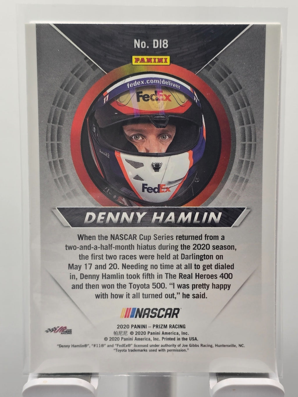 2020 Panini Prizm  - #DI8 Denny Hamlin - Dialed In & Taking 2 Tires!
