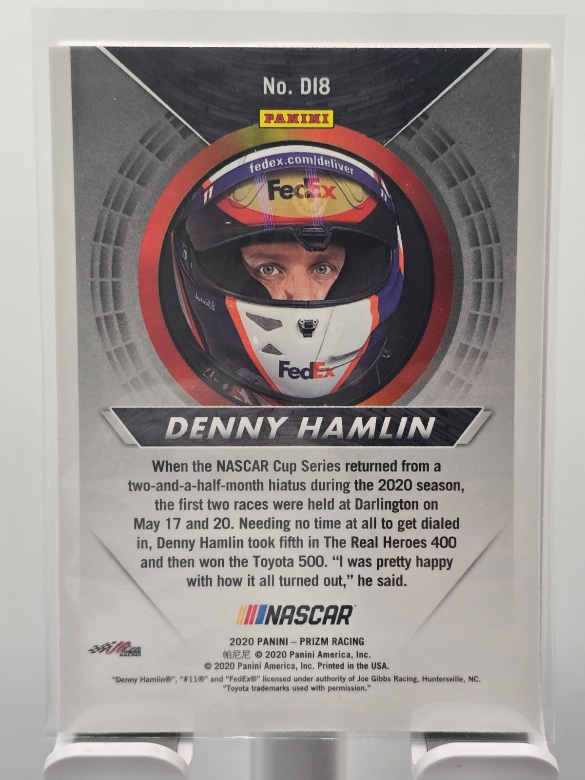 2020 Panini Prizm  - #DI8 Denny Hamlin - Dialed In & Taking 2 Tires!