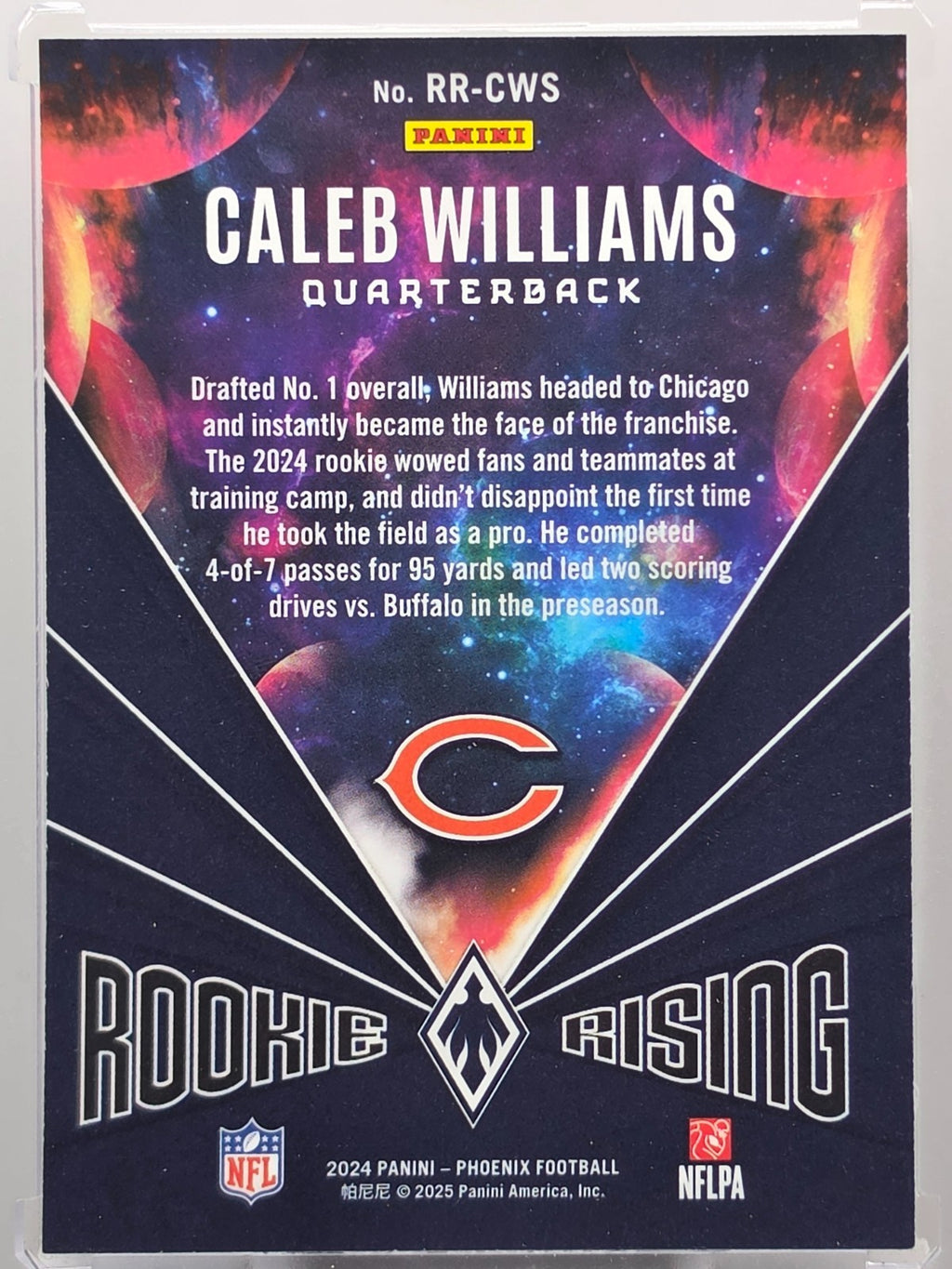 2024 Panini Phoenix Football - Caleb Williams (RC) - Rookie Rising Hyper #RR-CWS
