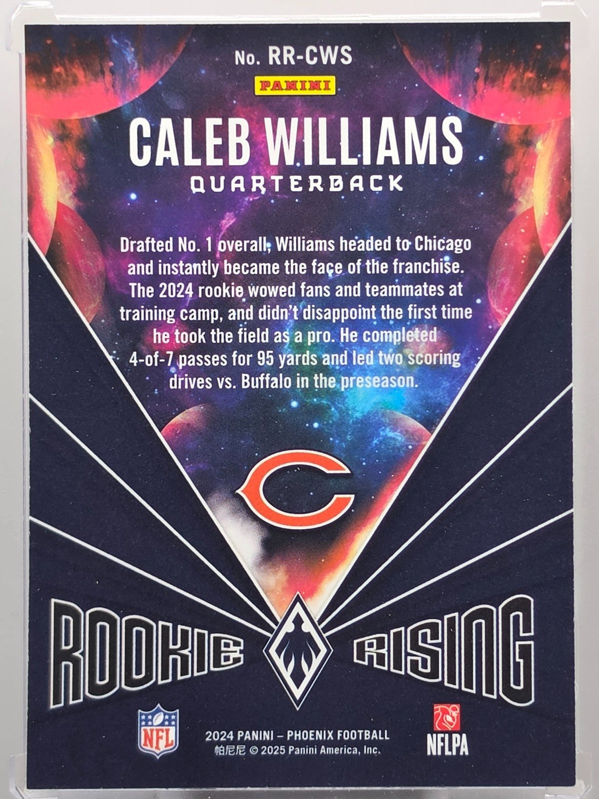 2024 Panini Phoenix Football - Caleb Williams (RC) - Rookie Rising Hyper #RR-CWS