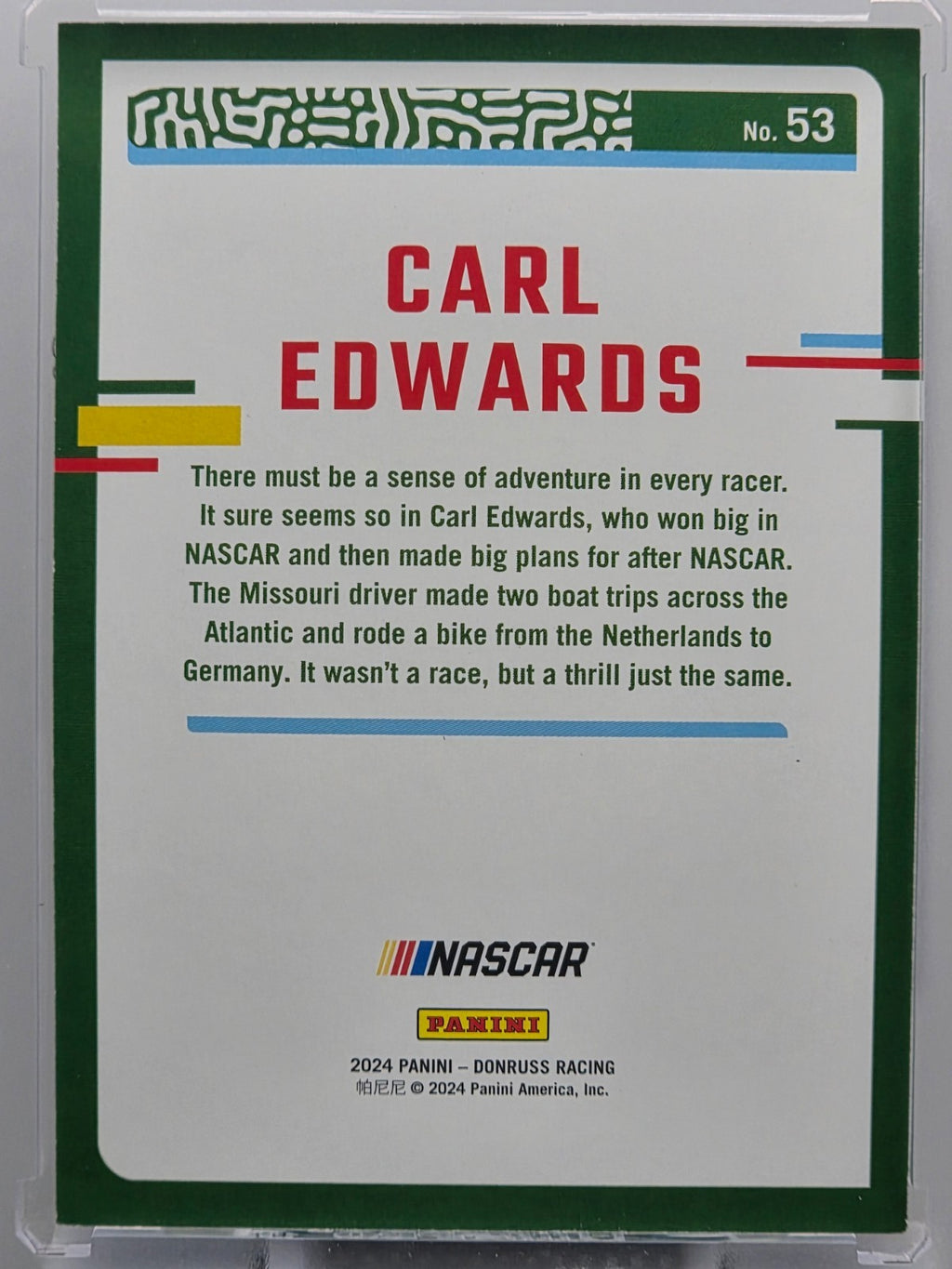 2024 Panini Donruss - Carl Edwards - Blue /199 - #53 - Buy 3 Get 1