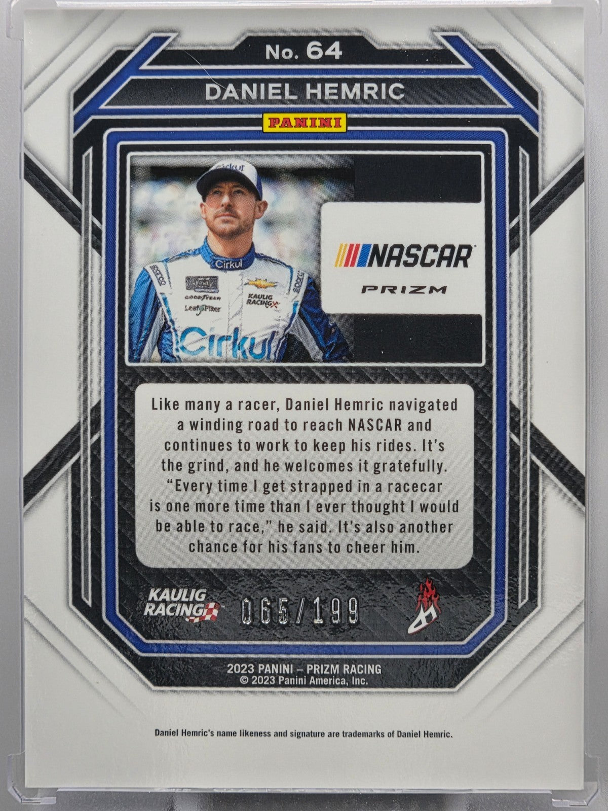 2023 Prizm Racing - Daniel Hemric - Purple Velocity /199 - #64