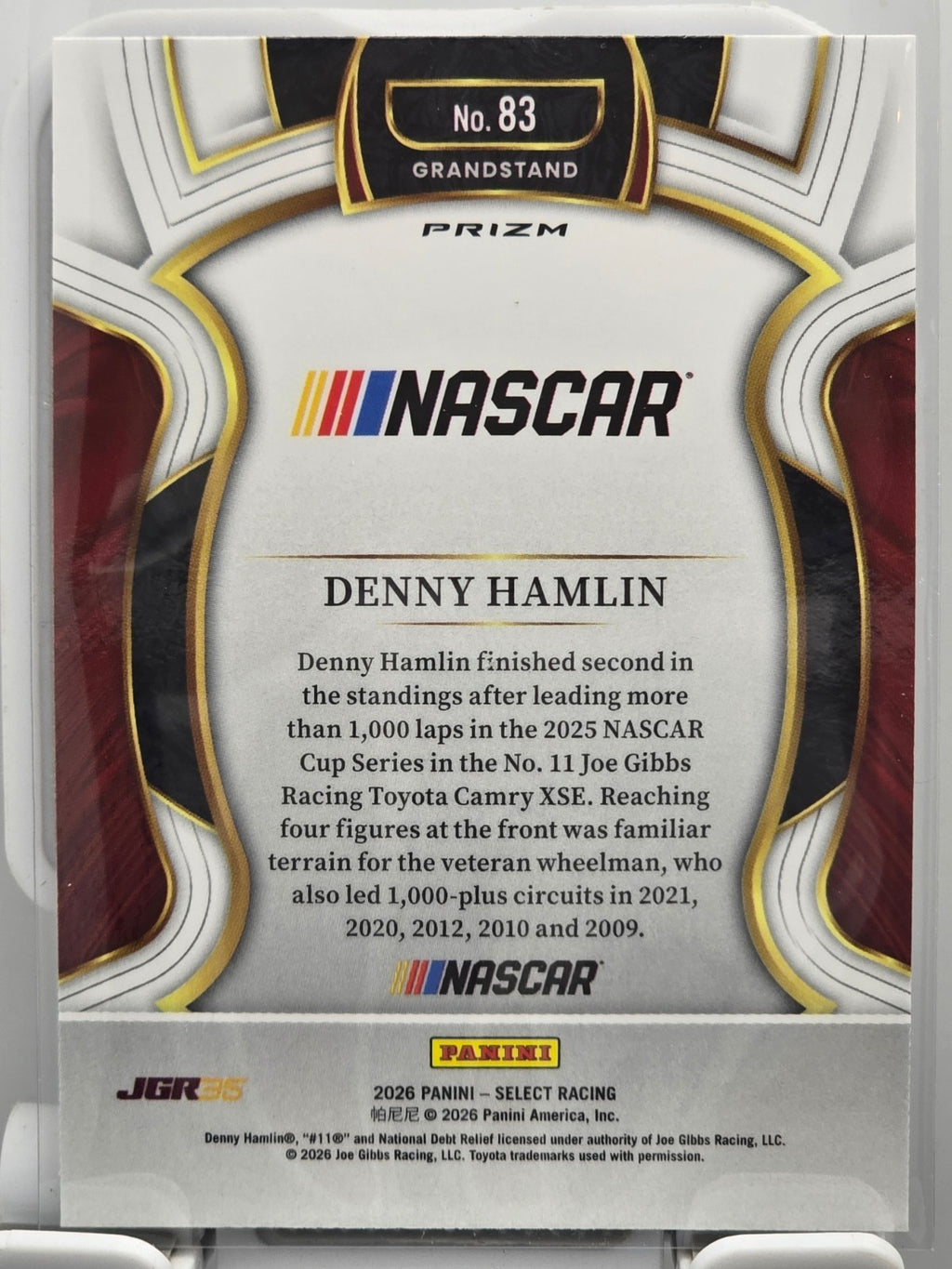 2026 Select Racing - #83 Denny Hamlin - Grandstand - Silver SP