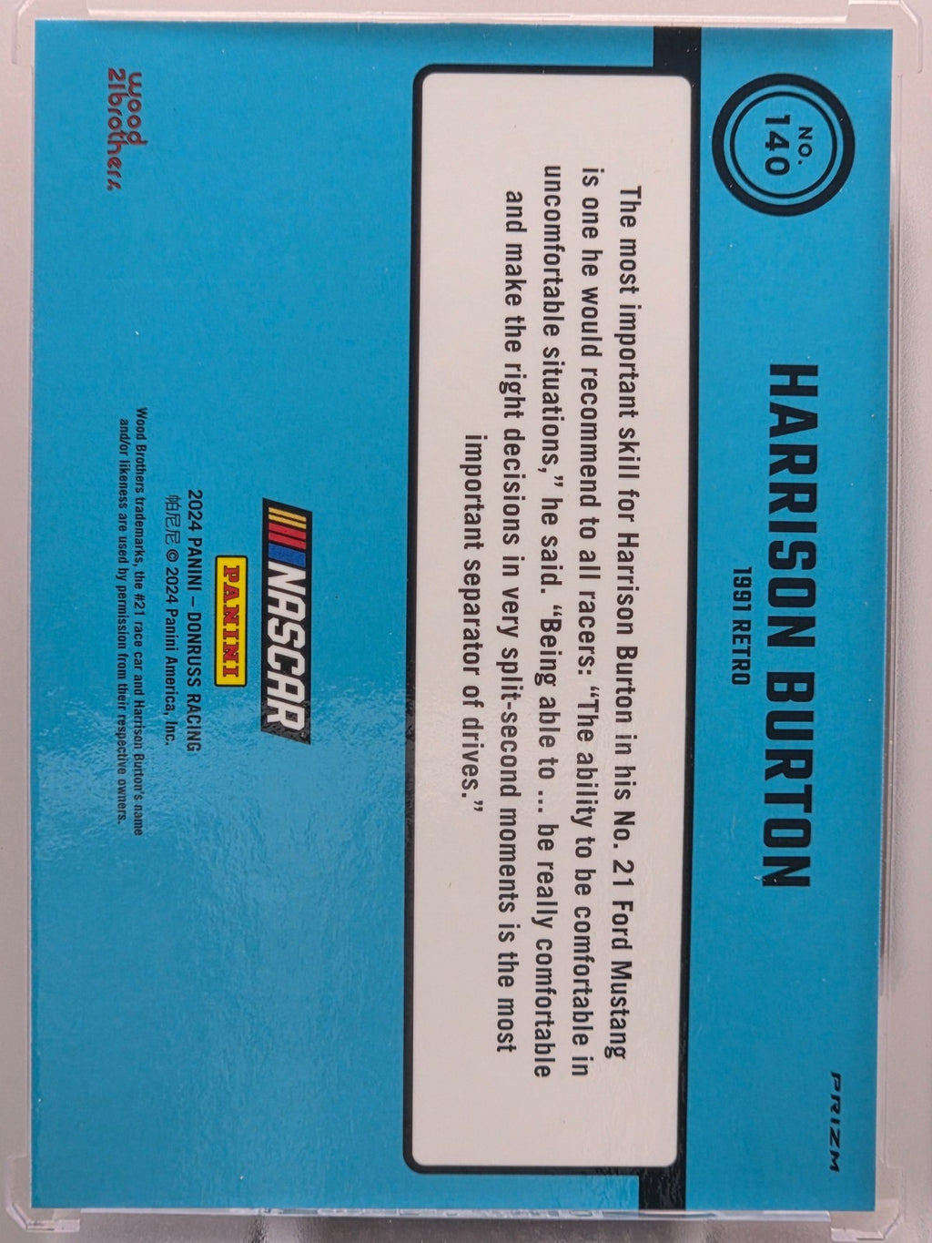 2024 Panini Donruss - Harrison Burton - Orange Velocity - #140 - Buy 3 Get 1!
