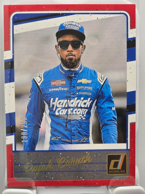 #107 Rajah Caruth - Throwback - Red Base /299 - 2026 Donruss NASCAR Racing