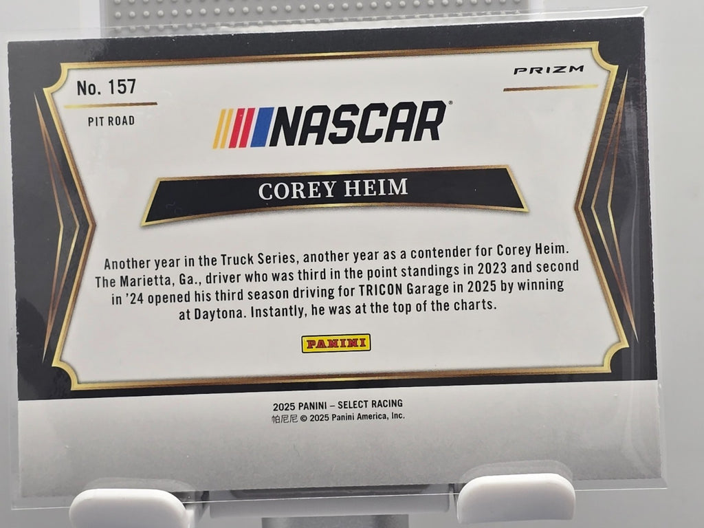 2025 Select Nascar Racing - #157 Corey Heim - Pit Road - Silver Prizm