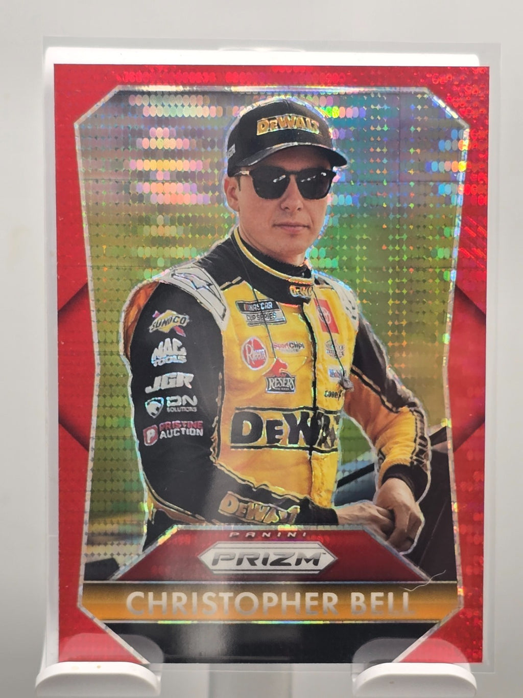 2025 Panini Prizm - #170 Christopher Bell - Throwback - Red Pulsar /199