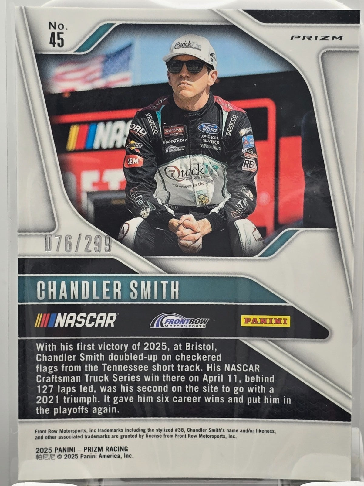 2025 Prizm Nascar Racing - #45 Chandler Smith - Power Prizm /299