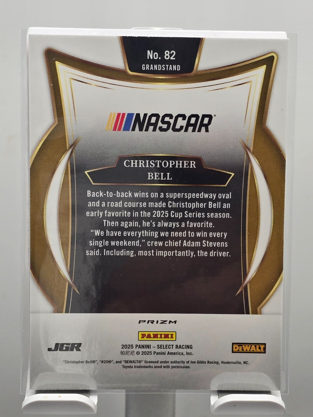 2025 Select Nascar Racing - #82 Christopher Bell - Grandstand - Orange Flash