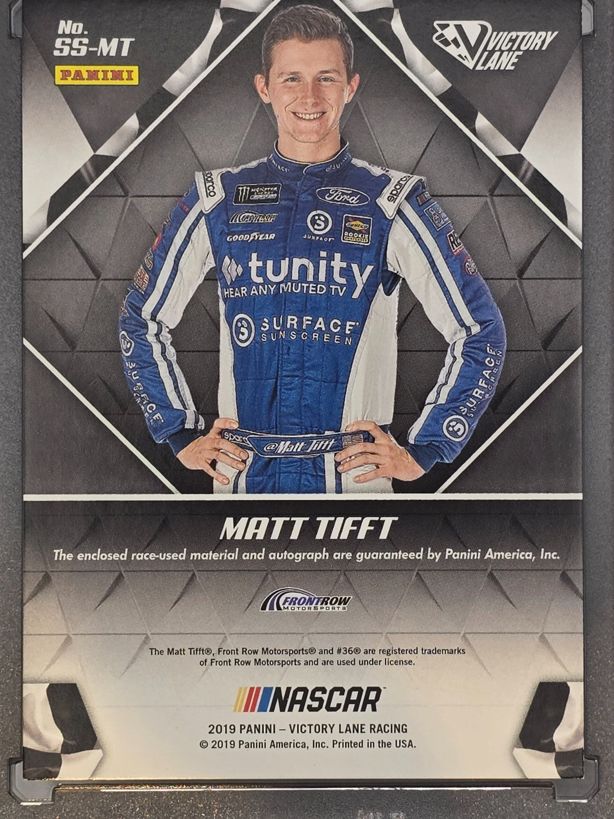 2021 Victory Lane Racing - Matt Tifft - On-Card Autograph - #SS-MT