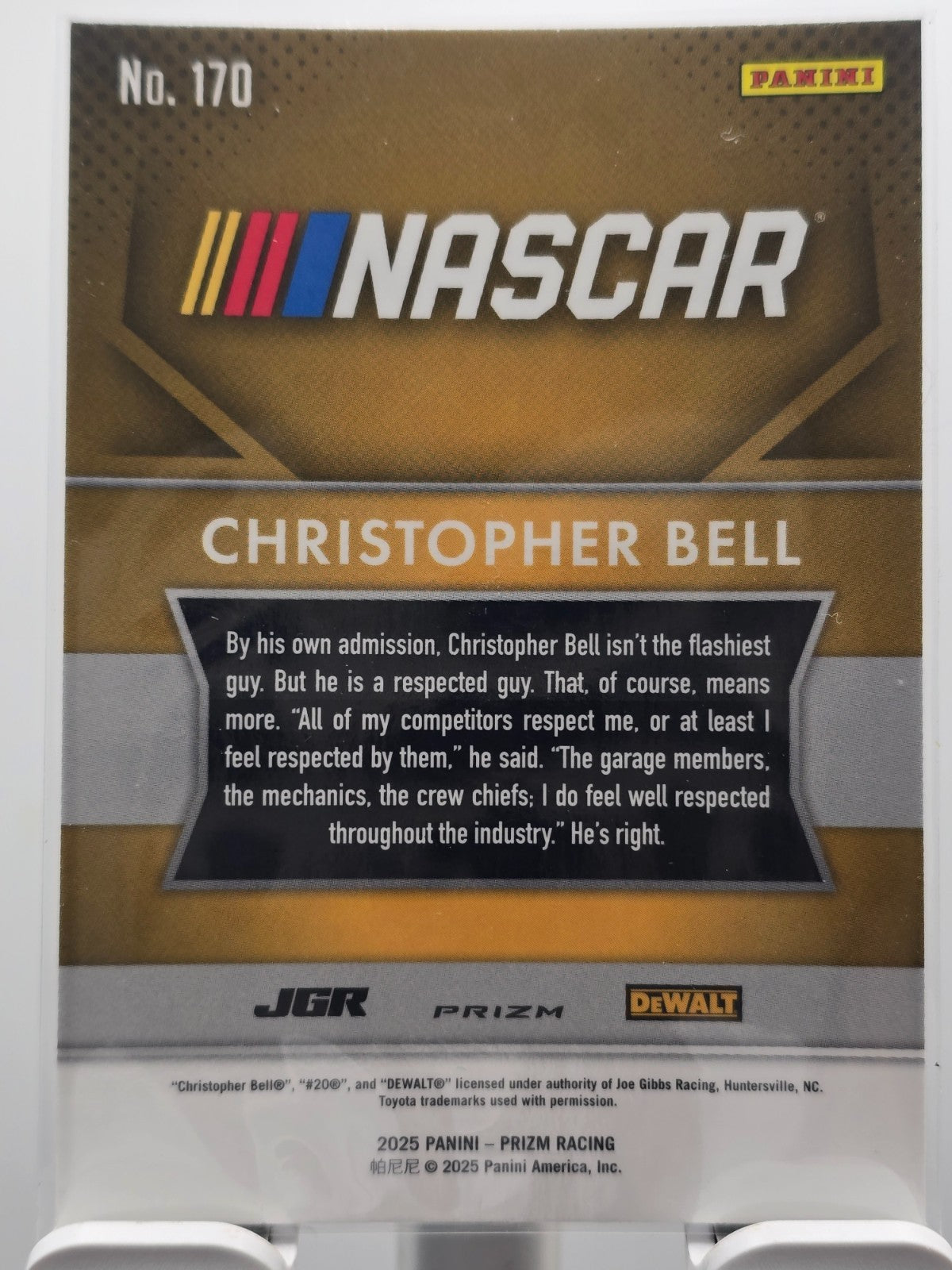 2025 Prizm Racing - #170 Christopher Bell - Throwback - Silver Holo Prizm