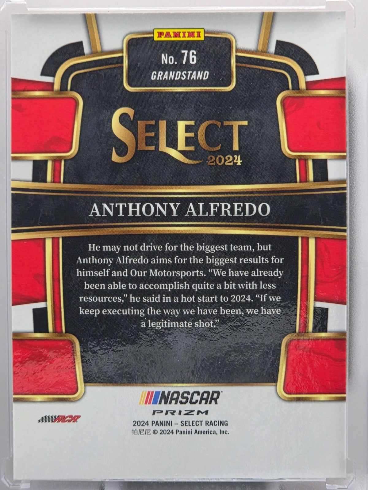 2024 Panini Select - Anthony Alfredo - Orange Flash Prizm - #76 - Buy 3 Get 1!