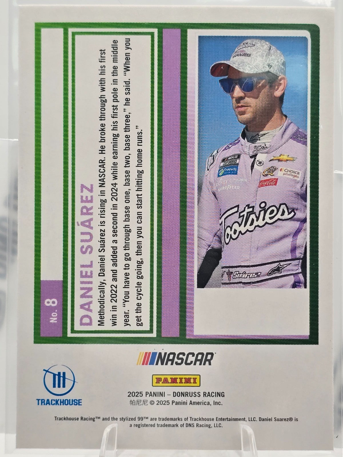 2025 Panini Donruss Racing - #8 Daniel Suarez  - Laser SP