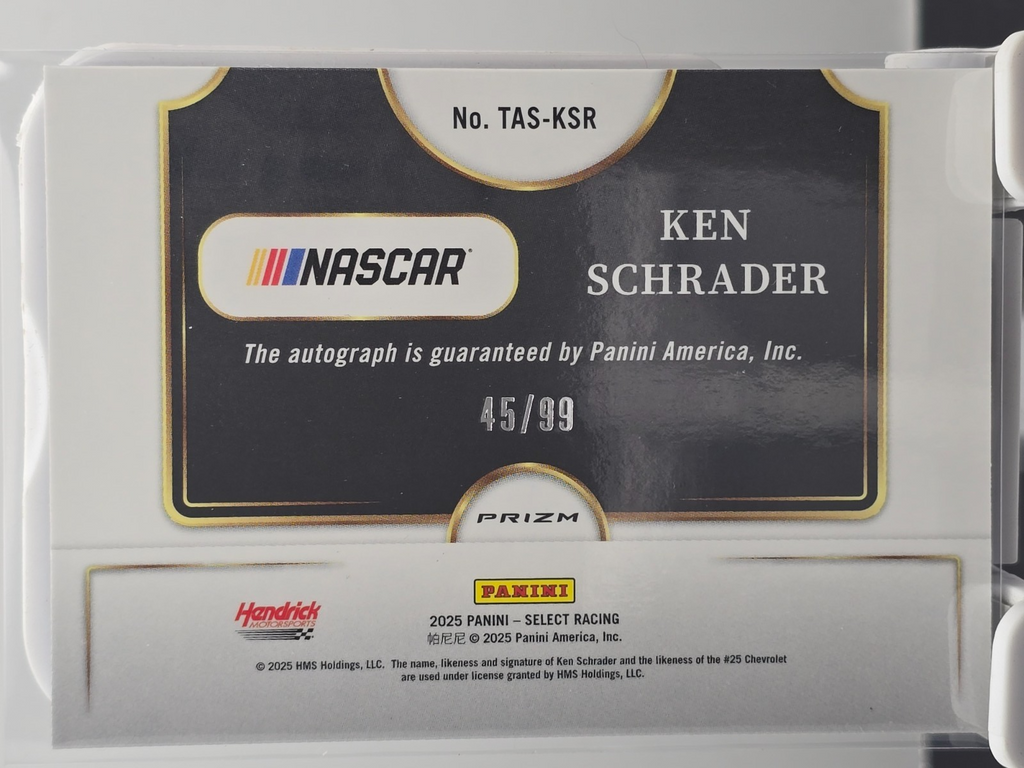 2025 Select Racing - Ken Schrader - #TAS-KSR Trackside Action /99