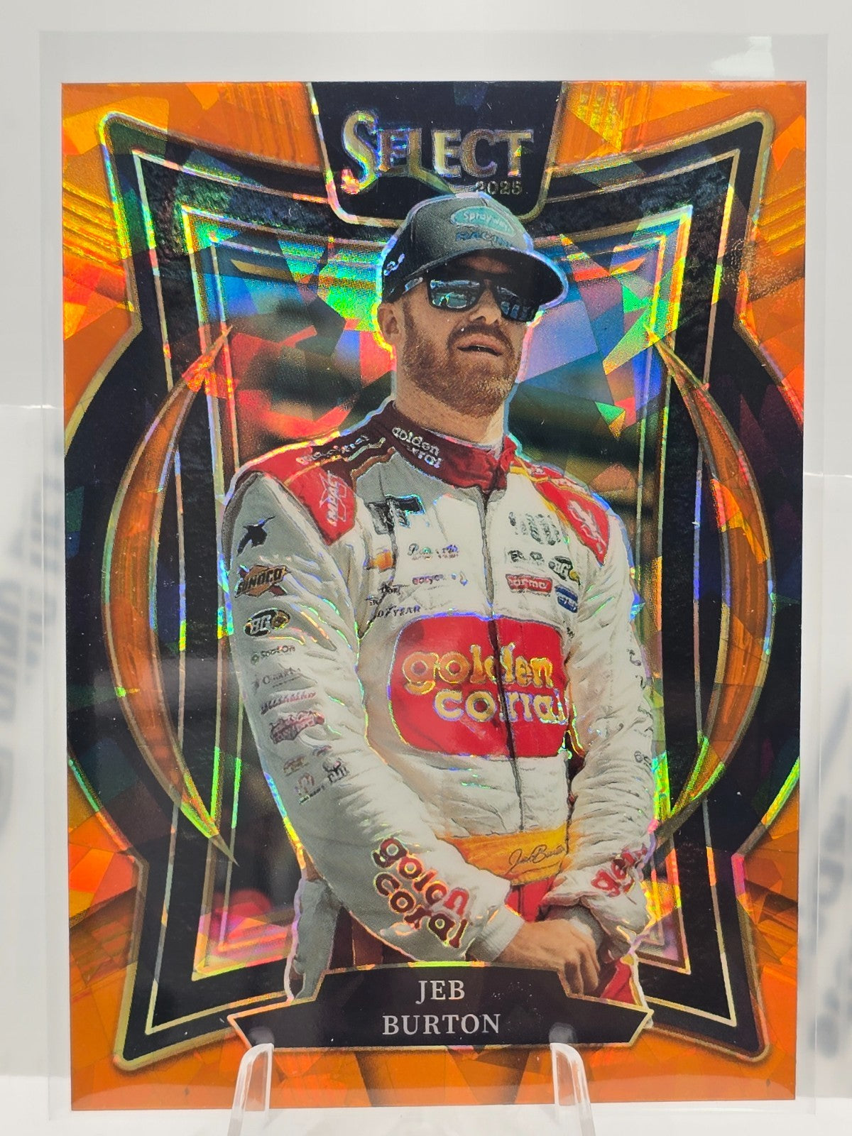 2025 Select Nascar Racing - #13 Jeb Burton - Grandstand - Orange Cracked