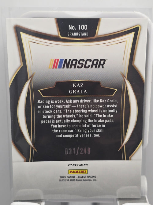 #100 Kaz Grala - Red & Blue /249 - 2025 Select Nascar Racing