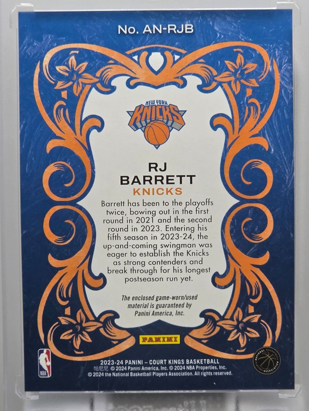 2023-24 Panini Court Kings - RJ Barrett - Art Nouveau - #AN-RJB