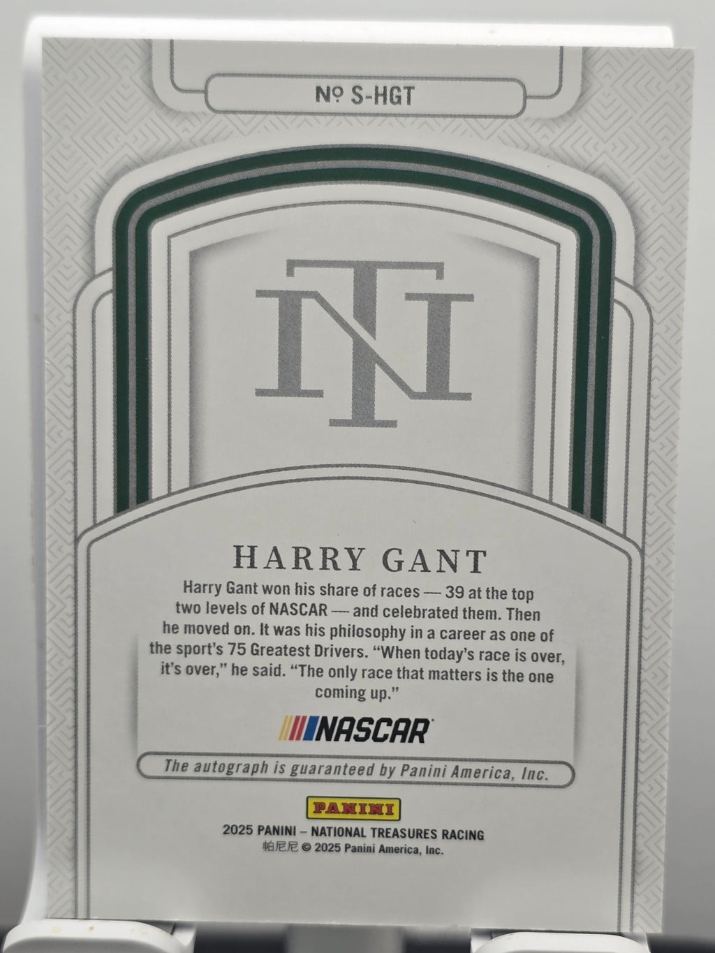 2025 Panini National Treasures - #S-HGT Harry Gant - Signatures /99