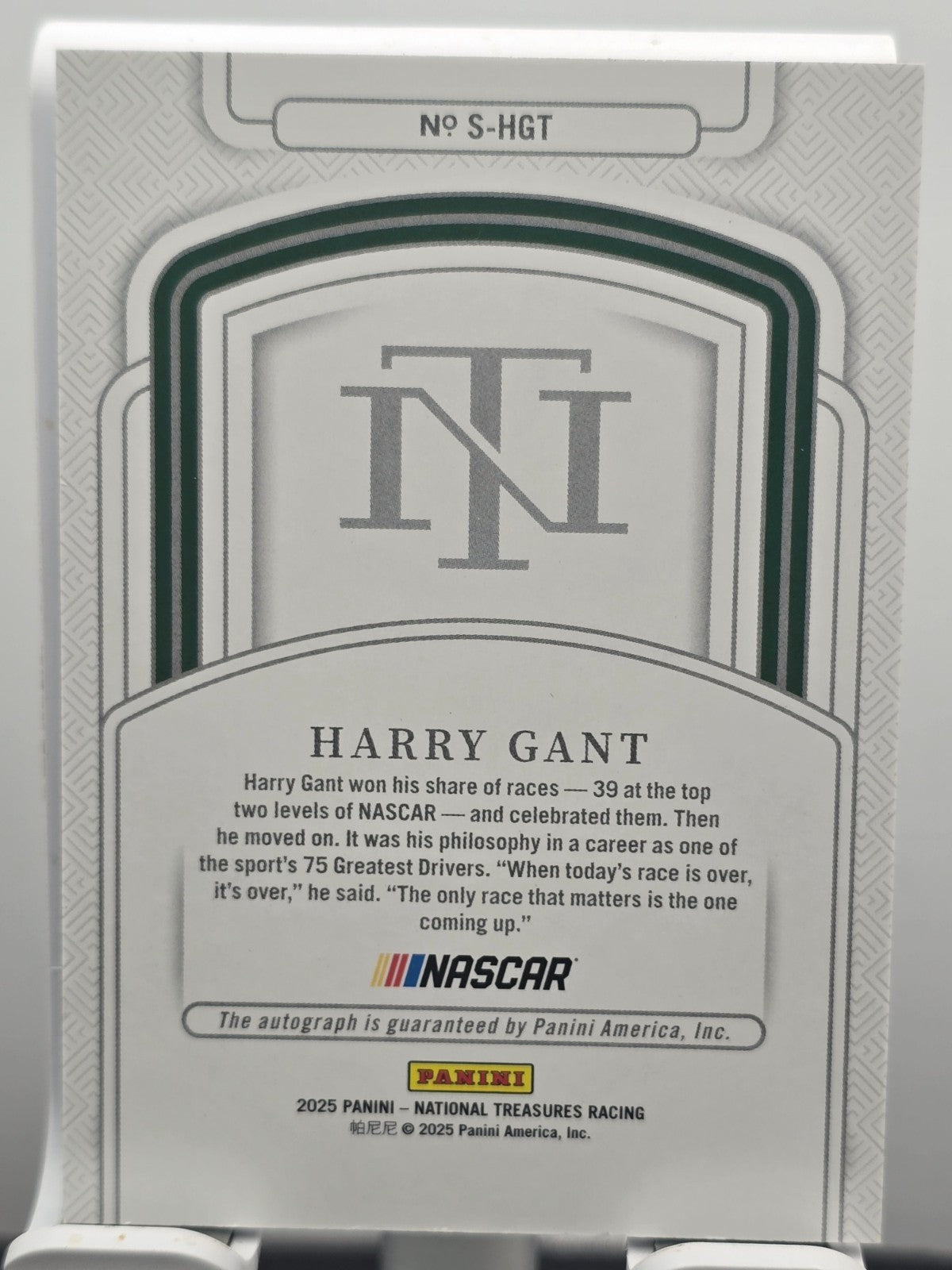 2025 Panini National Treasures - #S-HGT Harry Gant - Signatures /99