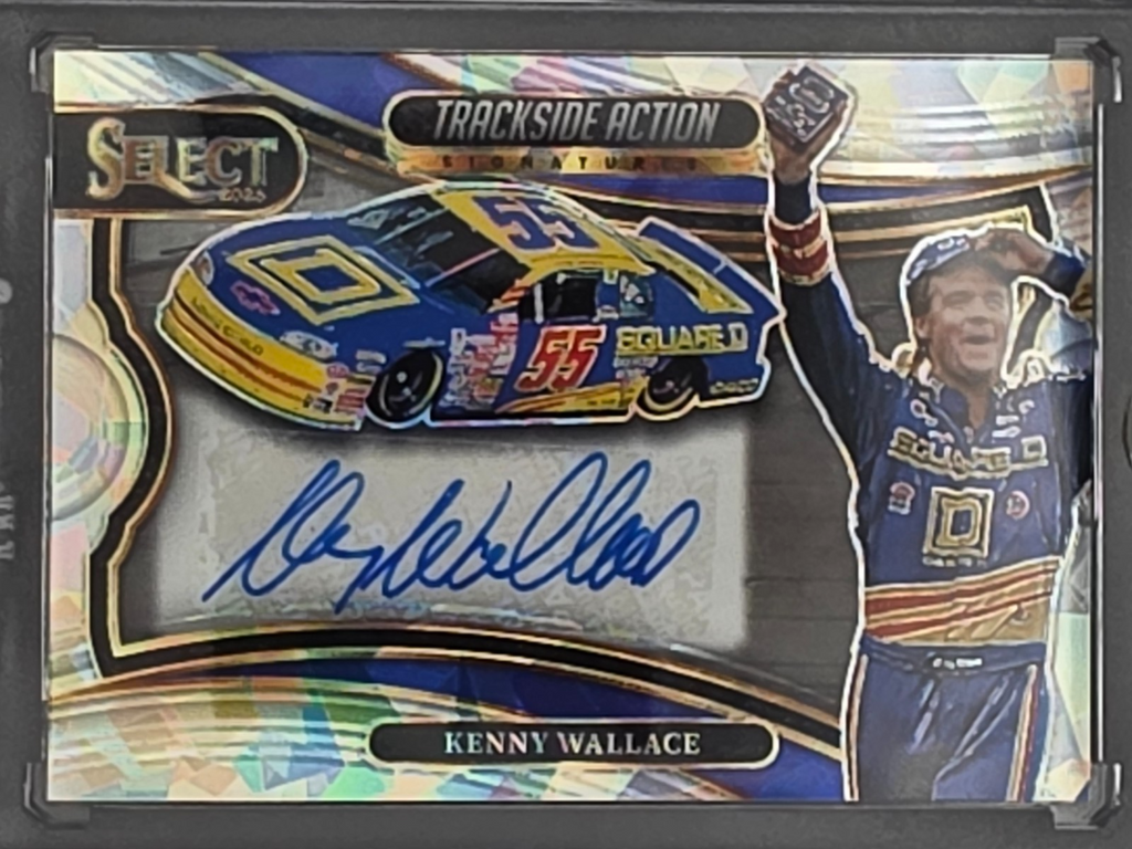 2025 Panini Select - Kenny Wallace - Trackside Action - Cracked Ice - #TAS-KWC