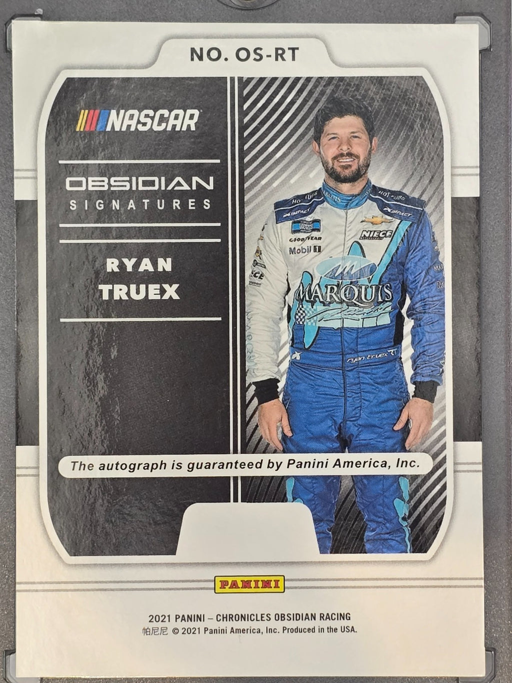 2021 Chronicles Racing - Ryan Truex - Obsidian Autograph - #OS-RT