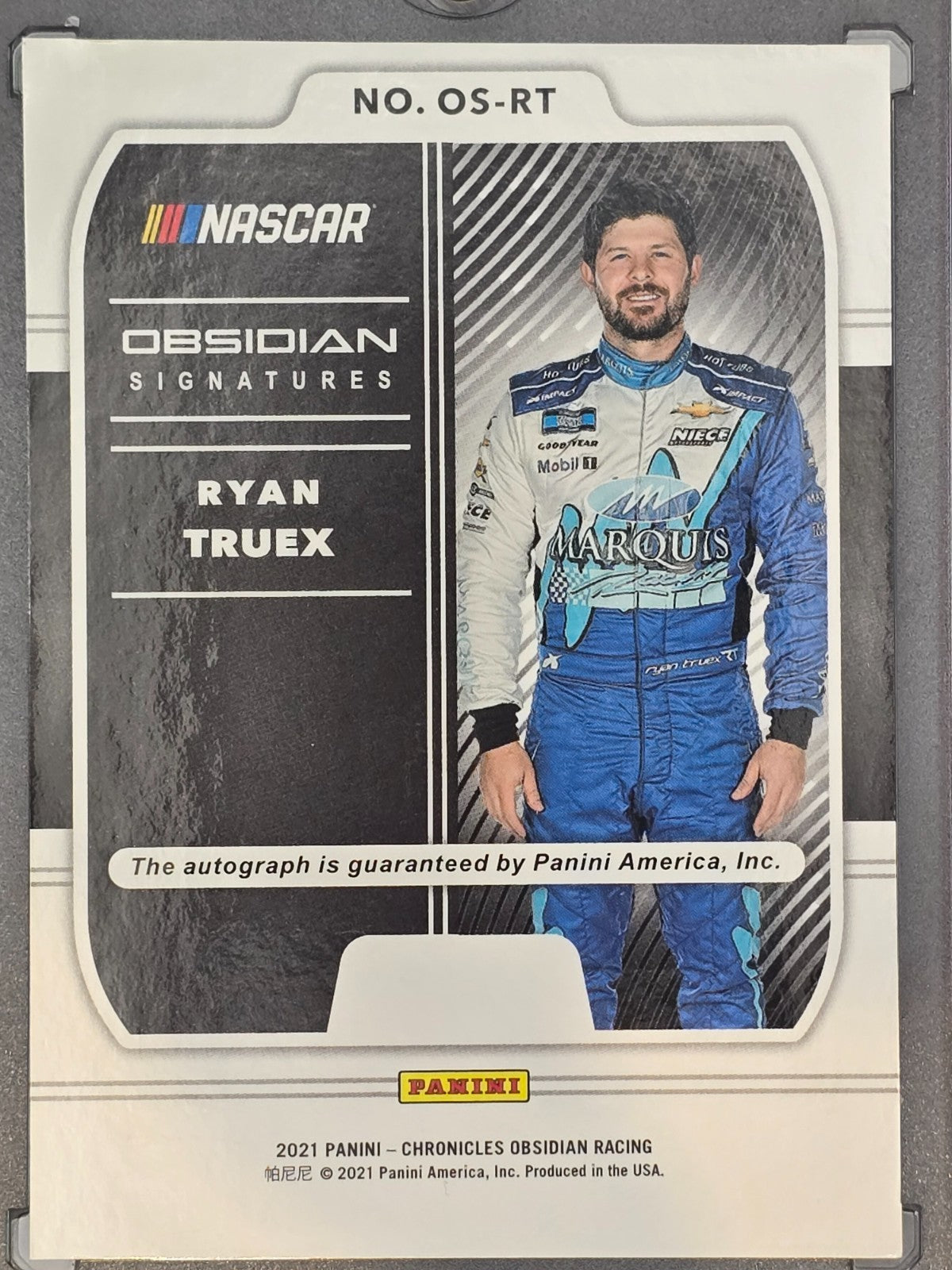 2021 Chronicles Racing - Ryan Truex - Obsidian Autograph - #OS-RT