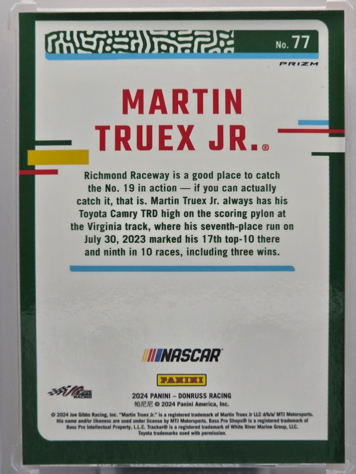 2024 Panini Donruss - Martin Truex Jr. - Orange Velocity - #77 - Buy 3 Get 1