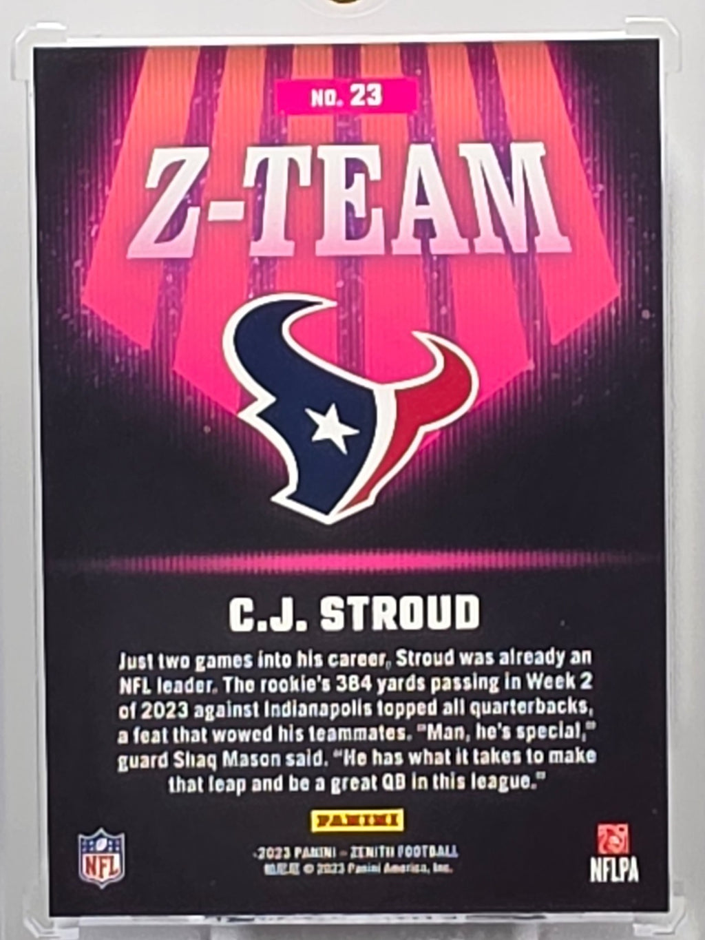 2023 Panini Zenith - CJ Stroud (RC) - Z-Team - #23