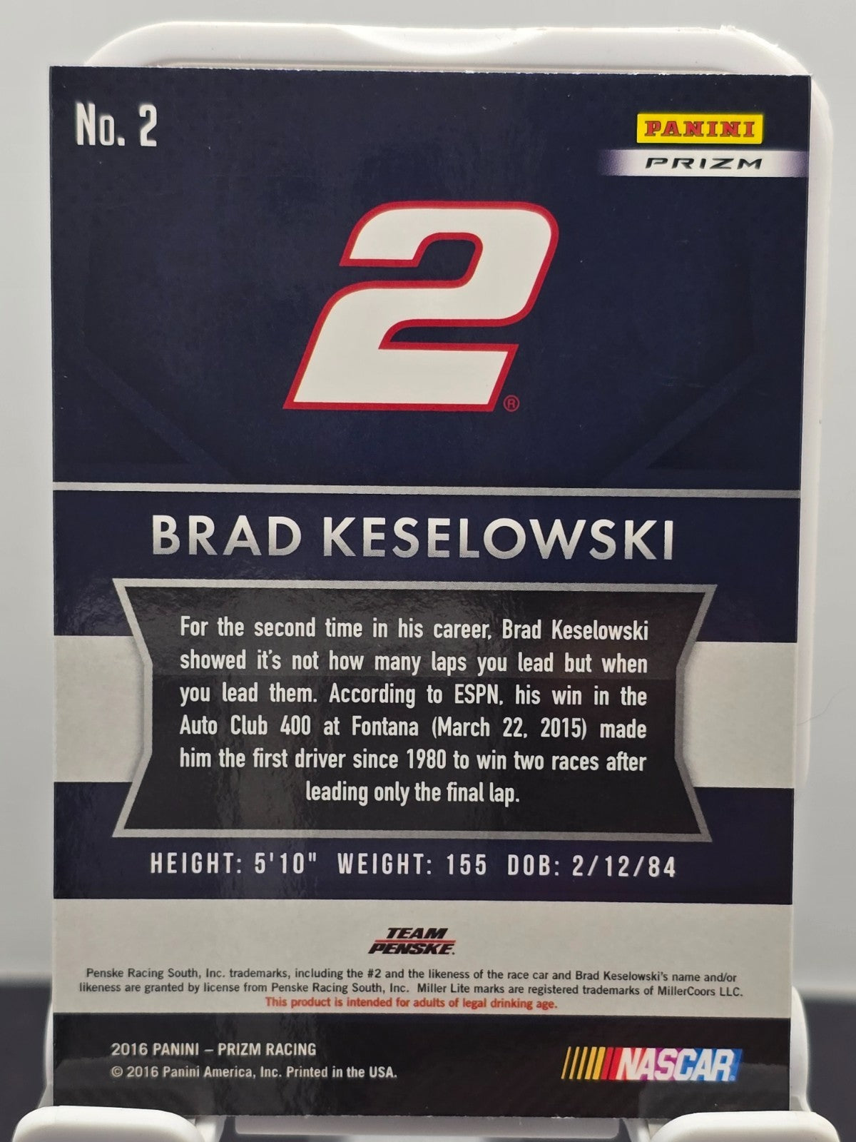 2016 Prizm Racing - #2 Brad Keselowski - Red, White & Blue Prizm