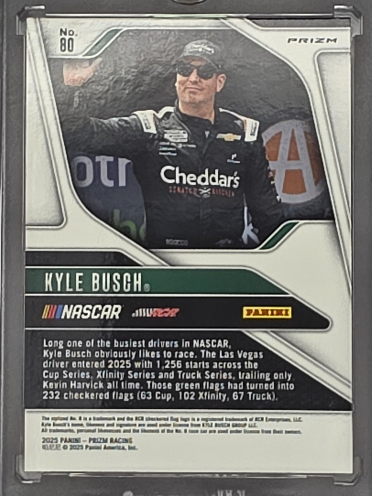 2025 Prizm Nascar Racing - #80 Kyle Busch - White Sparkle Prizm