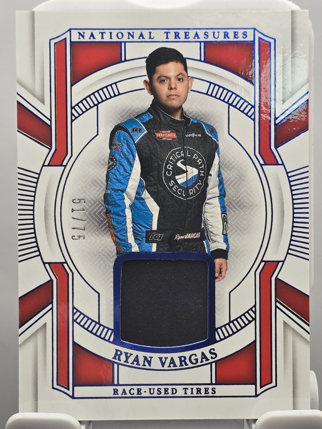 2025 Panini National Treasures - Ryan Vargas - #RUT-RVG - Race Used Tire /75