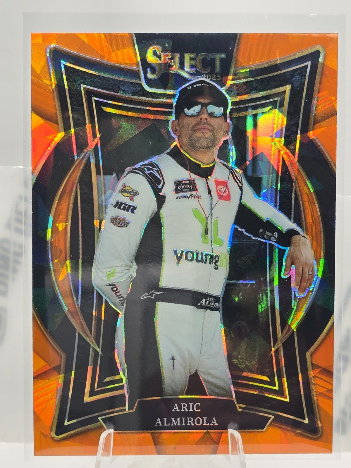 2025 Select Nascar Racing - #97 Aric Almirola - Grandstand - Orange Cracked