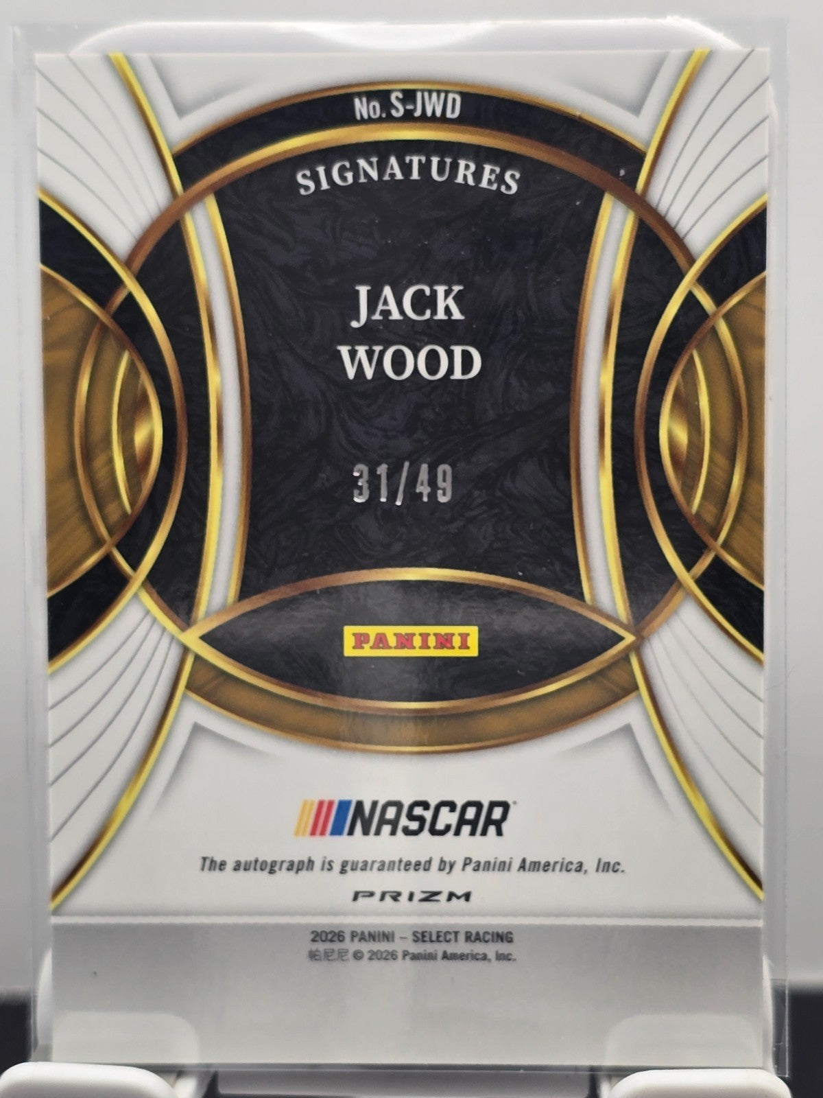 2026 Select Racing - Jack Wood - #S-JWD Signatures Purple /49