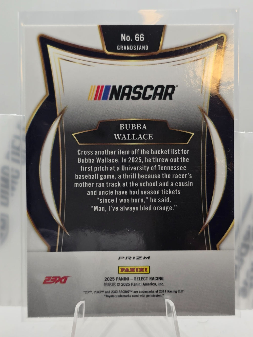 2025 Select Nascar Racing - #66 Bubba Wallace - Grandstand - Holo