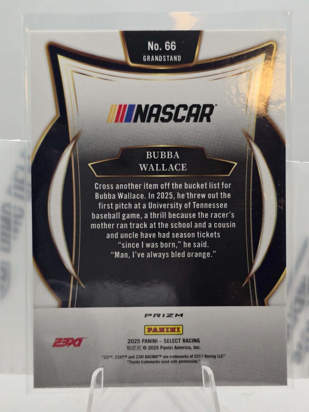 2025 Select Nascar Racing - #66 Bubba Wallace - Grandstand - Holo