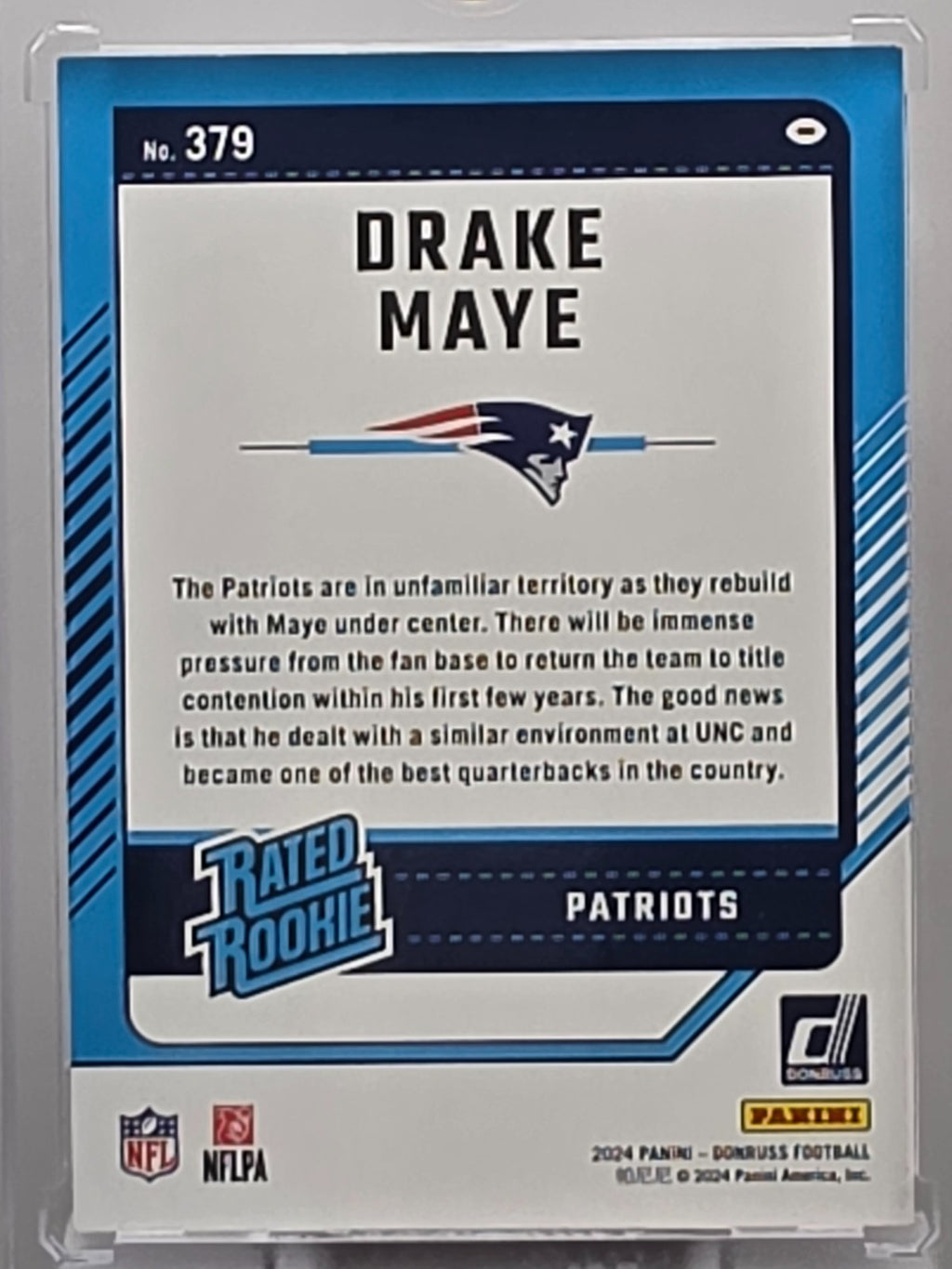 2024 Panini Donruss - Drake Maye (RC) - Base Rookie - #379