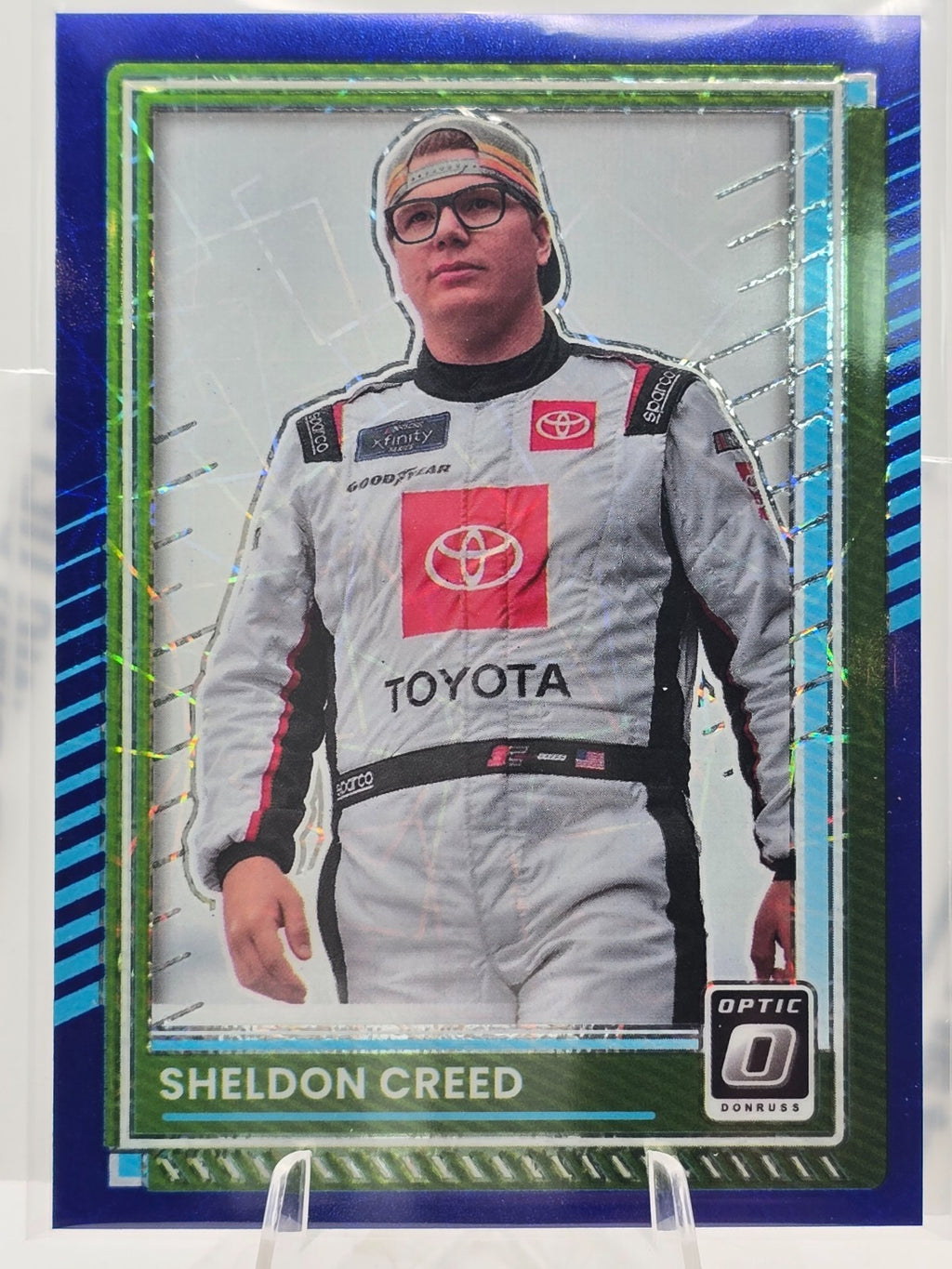 2025 Donruss Optic NASCAR Racing - #77 Sheldon Creed - Blue Velocity Prizm