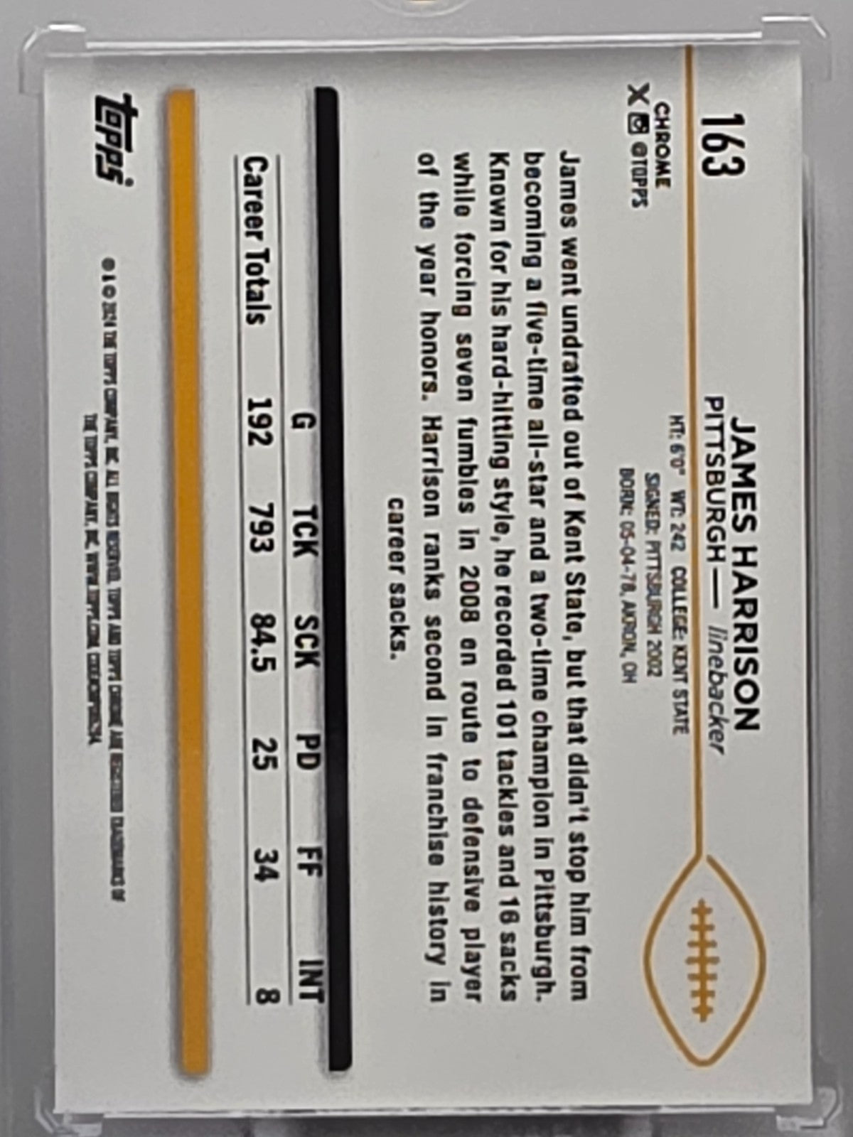 2024 Topps Chrome - James Harrison - Sepia SP - #163