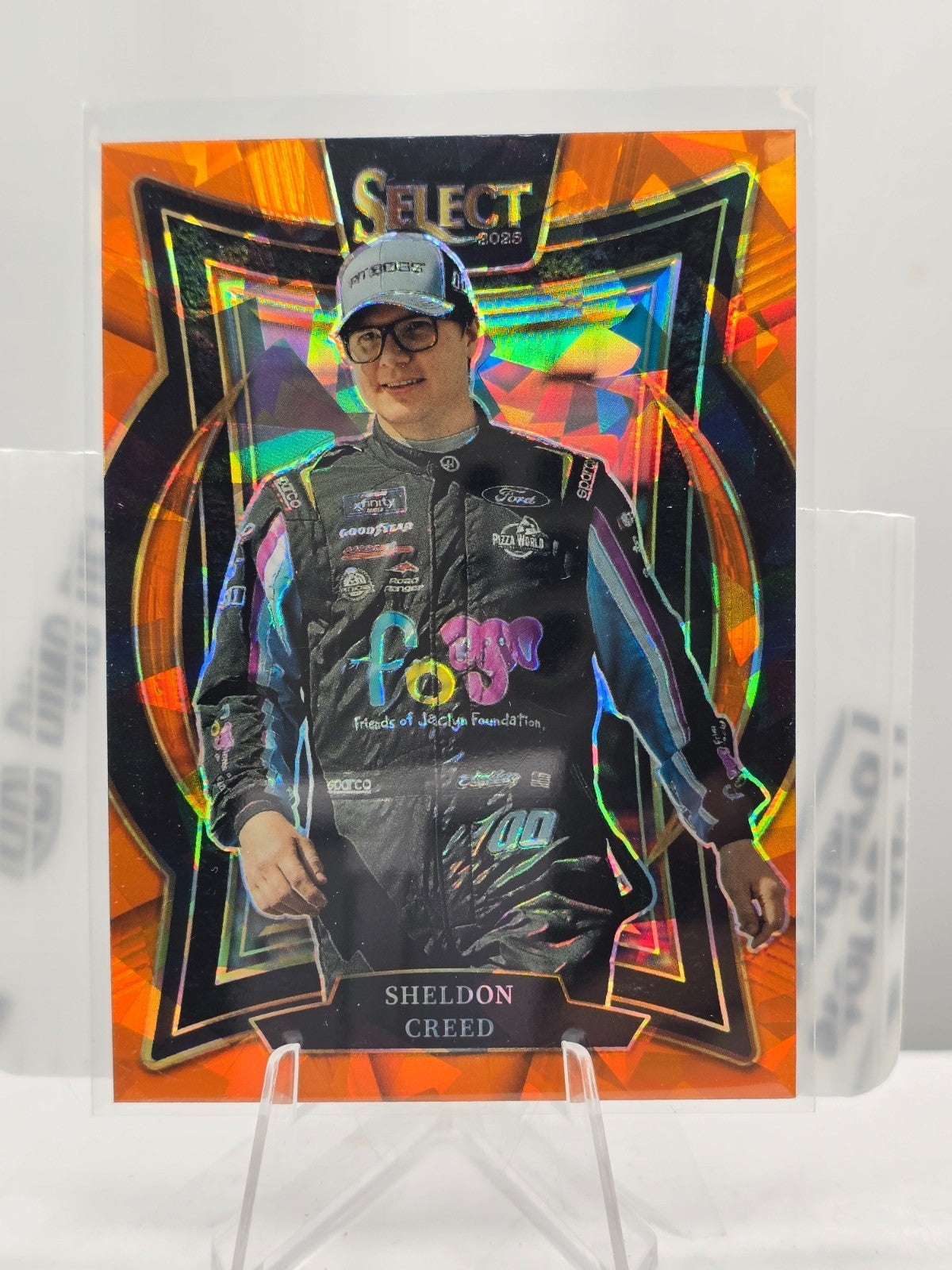 2025 Select Nascar Racing - #17 Sheldon Creed - Grandstand - Orange Cracked Ice