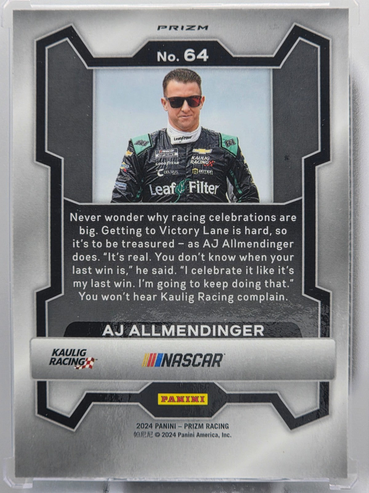 2024 Prizm Racing - AJ Allmendinger - Green Prizm - #64 - Buy 3 Get 1 Free!