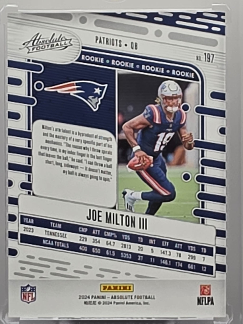 2024 Panini Absolute - Joe Milton III (RC) - Orange /299 - #197