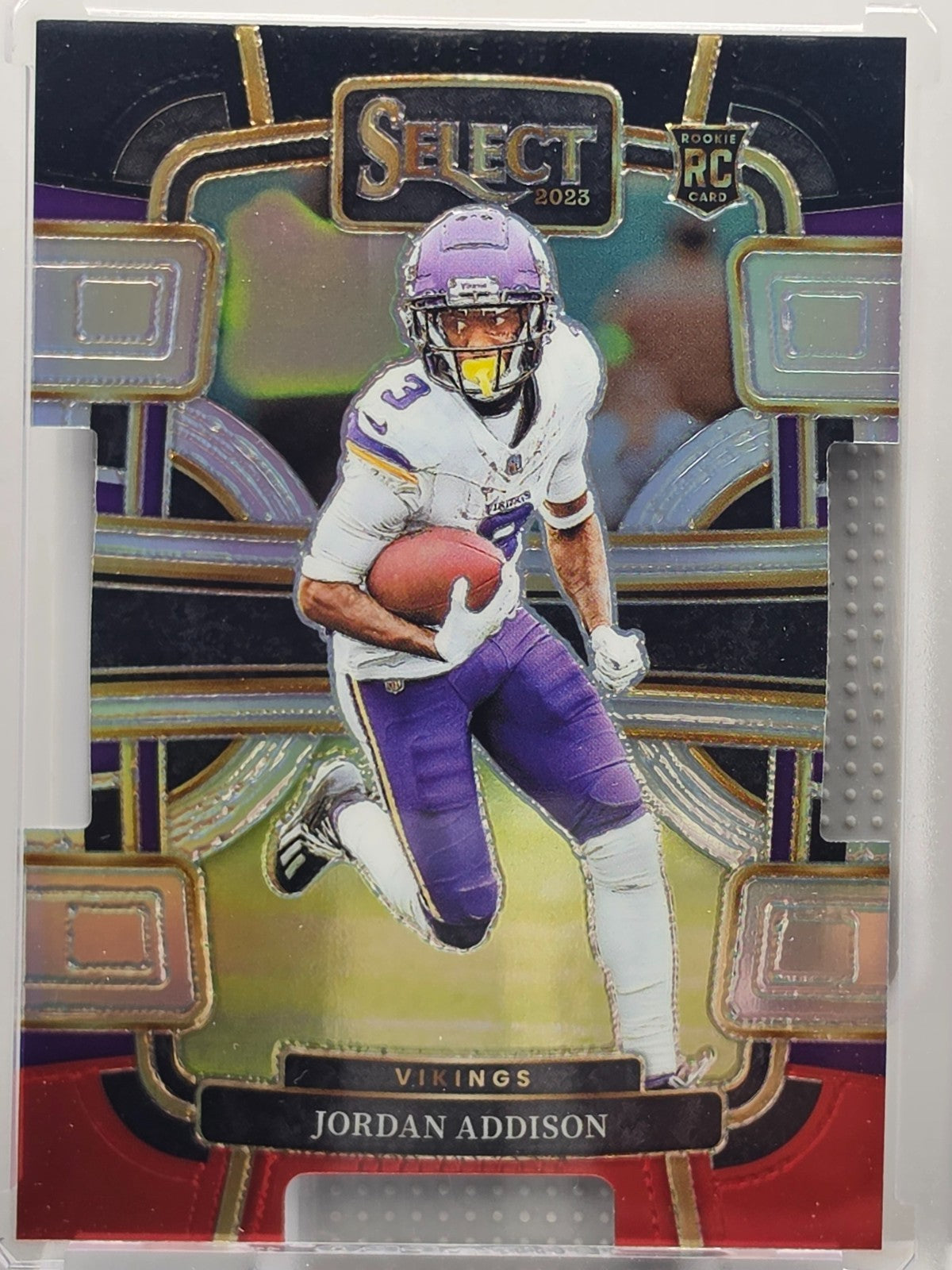 2023 Panini Select - Jordan Addison (RC) - Black & Red Die-Cut - #66