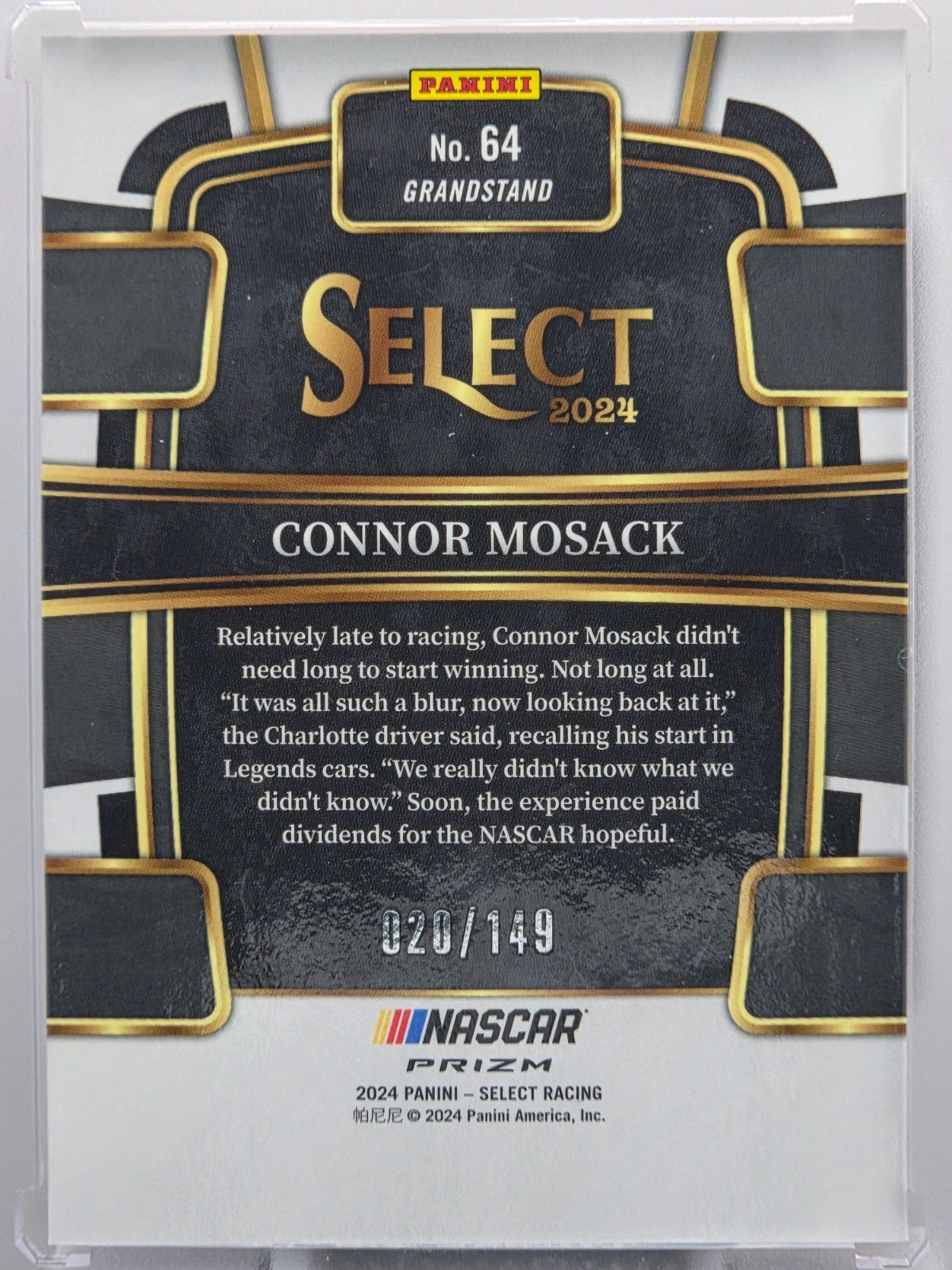2024 Panini Select - Connor Mosack (RC) - Red Prizm /149 - #64 - Buy 3 Get 1!