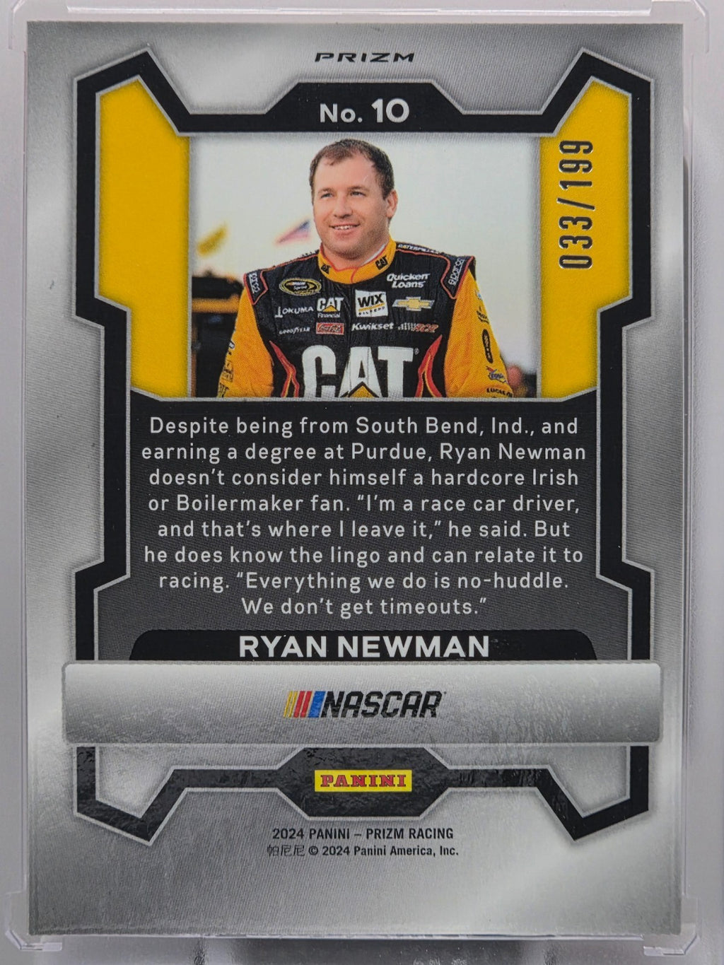 2024 Prizm Racing - Ryan Newman - Red Pulsar Prizm /199 - #10