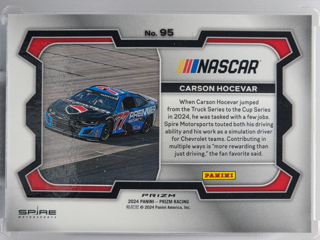 2024 Prizm Racing - Carson Hocevar - Green Ice Prizm - #95 - Buy 3 Get 1!